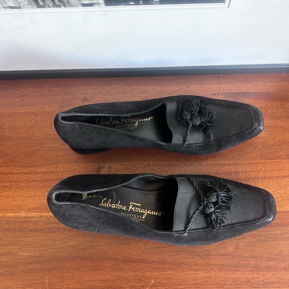 vintage salvatore ferragamo black tassel loafers - Picture 6 of 8